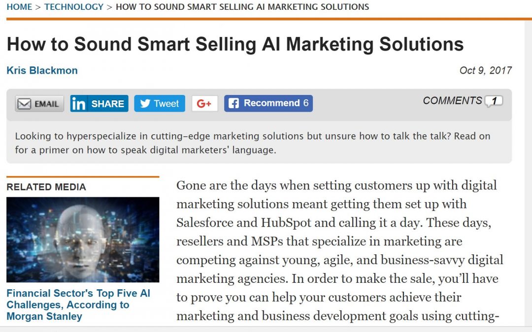 How to Sound Smart Selling AI Marketing Solutions